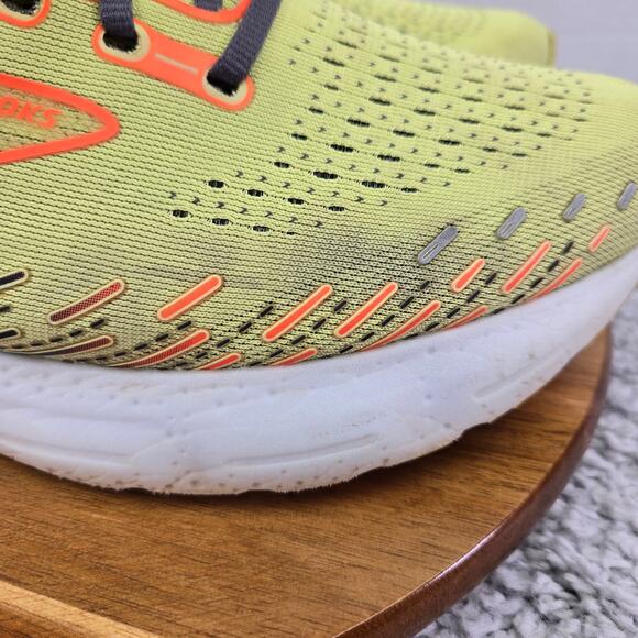 Brooks Glycerin 20 Lime Red Ebony Athletic Gym Daily Road Running Shoe Mens 13 D - Picture 4 of 15